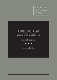 Book Cover for Criminal Law by George E Dix