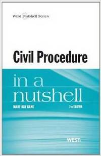 Book Cover for Civil Procedure in a Nutshell by Mary Kay Kane