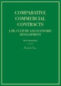 Book Cover for Comparative Commercial Contracts by Boris Kozolchyk