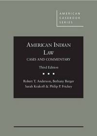 Book Cover for American Indian Law by Robert T Anderson, Bethany R Berger, Sarah Krakoff, Philip P Frickey