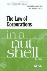 Book Cover for The Law of Corporations in a Nutshell by Robert Hamilton, Richard Freer
