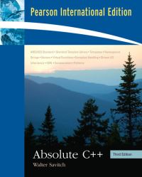Book Cover for Absolute C++ by Walter J Savitch