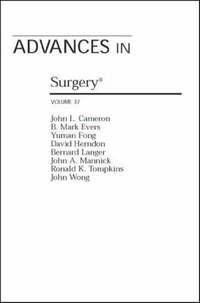 Book Cover for Advances in Surgery. Vol. 37 by John L Cameron