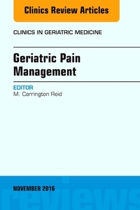Book Cover for Geriatric Pain Management by M Carrington Reid