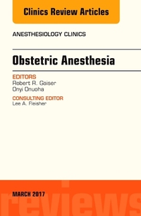 Book Cover for Obstetric Anesthesia by Onyi C Onuoha, Robert Gaiser