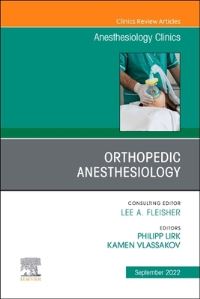 Book Cover for Orthopedic Anesthesiology by Kamen Vlassakov, Philipp Lirk