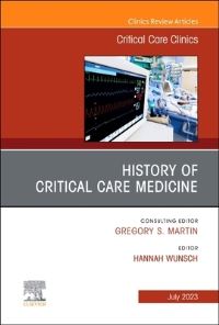 Book Cover for History of Critical Care Medicine by Hannah Wunsch
