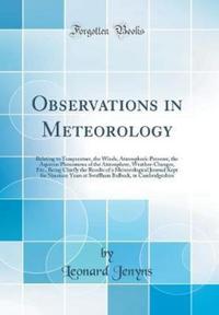 Book Cover for Observations in Meteorology by Leonard Jenyns