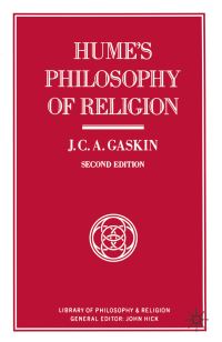 Book Cover for Hume's Philosophy of Religion by J C A Gaskin