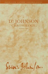 Book Cover for A Dr Johnson Chronology by Norman Page