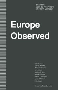 Book Cover for Europe Observed by João de PinaCabral, John Campbell, St Antonys College University of Oxford