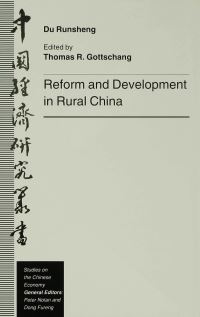 Book Cover for Reform and Development in Rural China by Runsheng Du, Thomas R Gottshang