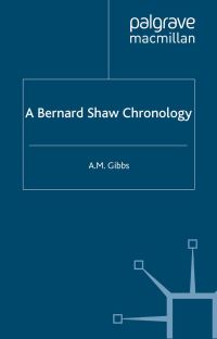 Book Cover for A Bernard Shaw Chronology by A M Gibbs