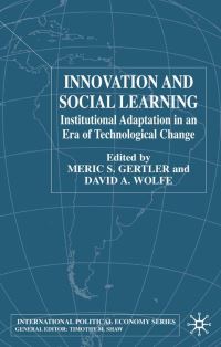 Book Cover for Innovation and Social Learning by Meric S Gertler, David A Wolfe