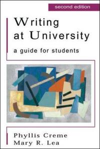 Book Cover for Writing at University by Phyllis Creme, Mary R Lea