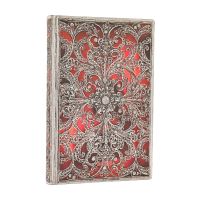 Book Cover for 2026 Garnet (Silver Filigree Collection) Mini 12-Month Horizontal Softcover Flexi Dayplanner 2026 (Elastic Band Closure) by Paperblanks