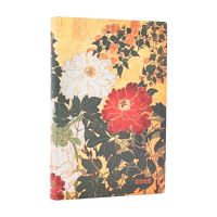 Book Cover for 2026 Natsu (Rinpa Florals) Mini 12-Month Horizontal Softcover Flexi Dayplanner 2026 (Elastic Band Closure) by Paperblanks