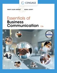 Book Cover for Essentials of Business Communication by Mary Ellen Guffey, Dana Loewy