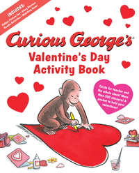Book Cover for Curious George's Valentine's Day Activity Book. Curious George by H A Rey