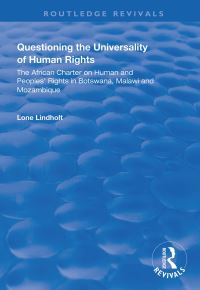 Book Cover for Questioning the Universality of Human Rights by Lone Lindholt