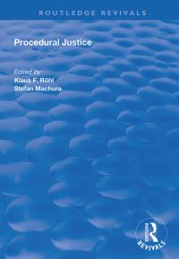 Book Cover for Procedural Justice by Klaus F Röhl, Stefan Machura