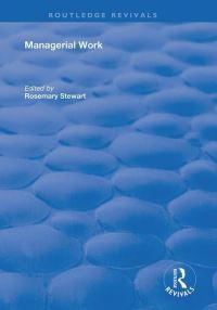 Book Cover for Managerial Work by Rosemary Stewart