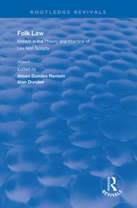 Book Cover for Folk Law Volume II by Alison Dundes Renteln, Alan Dundes