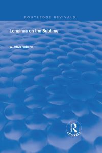 Book Cover for Longinus on the Sublime by Longinus, Longinus
