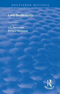 Book Cover for Lord Shaftesbury by J L Hammond, Barbara Bradby Hammond