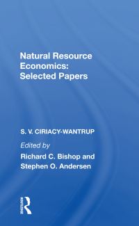 Book Cover for Natural Resource Economics by S V CiriacyWantrup