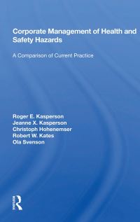 Book Cover for Corporate Management of Health and Safety Hazards by Roger E Kasperson