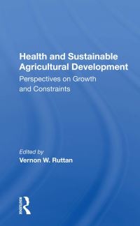 Book Cover for Health and Sustainable Agricultural Development by Vernon W Ruttan
