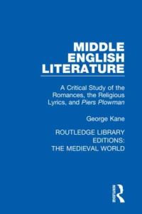 Book Cover for Middle English Literature by George Kane