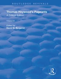 Book Cover for Thomas Heywood's Pageants by David M Bergeron