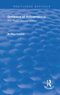Book Cover for The Three Literary Letters by Dionysius, Dionysius