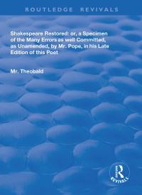 Book Cover for Shakespeare Restored by Theobald