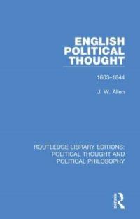 Book Cover for English Political Thought by J W Allen