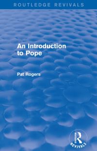 Book Cover for INTRODUCTION TO POPE ROUTLEDGE REVIVALS by PAT ROGERS