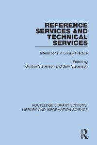 Book Cover for Reference Services and Technical Services by Gordon Stevenson, Sally Stevenson