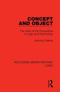 Book Cover for Concept and Object by Anthony Palmer