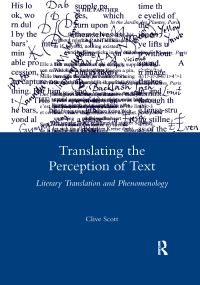Book Cover for Translating the Perception of Text by Clive Scott