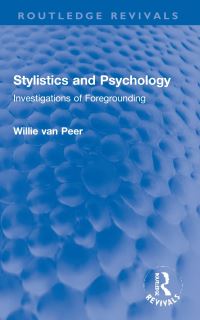 Book Cover for Stylistics and Psychology by Willie van Peer