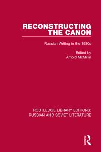 Book Cover for Reconstructing the Canon by Arnold B McMillin