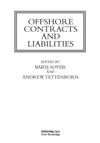 Book Cover for Offshore Contracts and Liabilities by Bar­s Soyer, Andrew Tettenborn