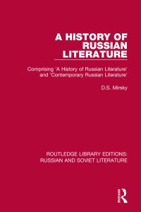Book Cover for A History of Russian Literature by D S Mirsky