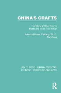 Book Cover for China's Crafts by Roberta Helmer Stalberg, Ruth Nesi