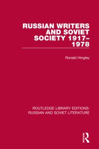 Book Cover for Russian Writers and Soviet Society 1917-1978 by Ronald Hingley