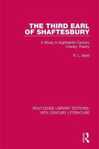 Book Cover for The Third Earl of Shaftesbury by R. L. Brett