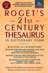 Book Cover for Roget's 21st Century Thesaurus in Dictionary Form by Barbara Ann Kipfer, Princeton Language Institute