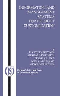 Book Cover for Information and Management Systems for Product Customization by Thorsten Blecker